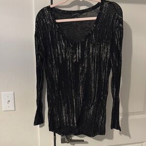 Black and Silver Women's Top